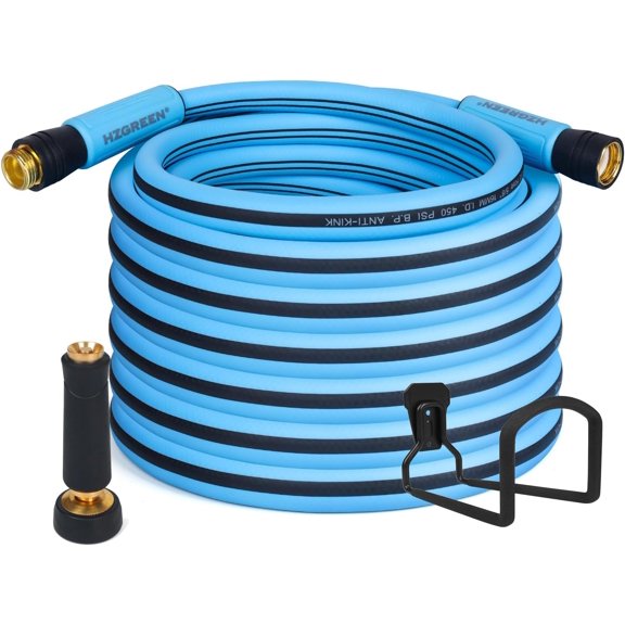 Garden Hose 5/8" x150FT,Heavy Duty 450B.P Water Hose Lawn & Garden Watering Equipment 3/4" Solid Brass Fittings