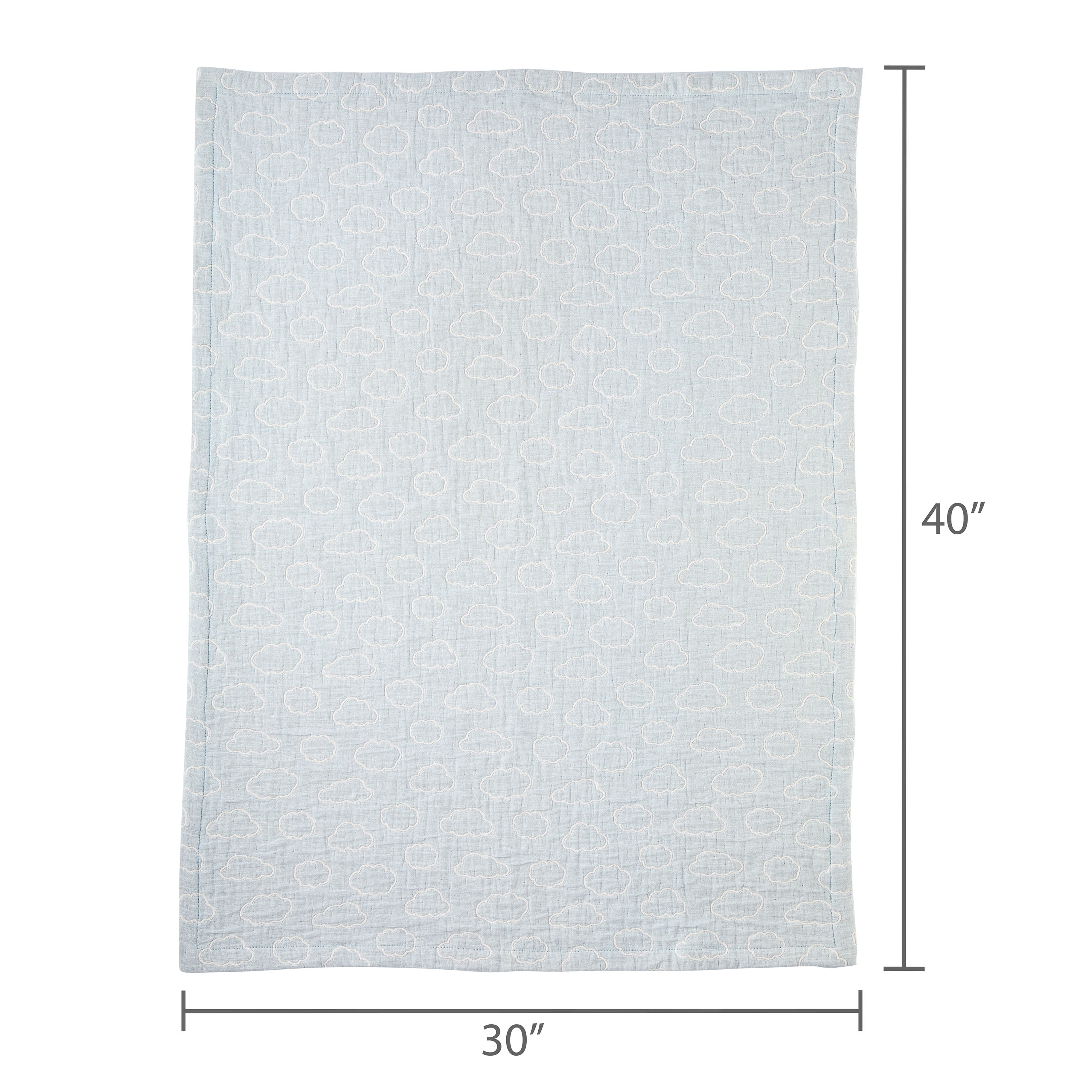 Parent's Choice Woven Baby Blanket, 100% Cotton, Soft & Cozy, Cloud Skywriting, 30" x 40"
