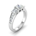 thumbnail image 3 of 1.50 Carat TW Diamond Three Stone Engagement Ring with Side Stones in 14k White Gold (G-H, I2), 3 of 5