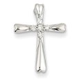 thumbnail image 1 of 14K White Gold & Diamond Cross Pendant Slide Pendant XP4442AA (19mm x 14mm), 1 of 2