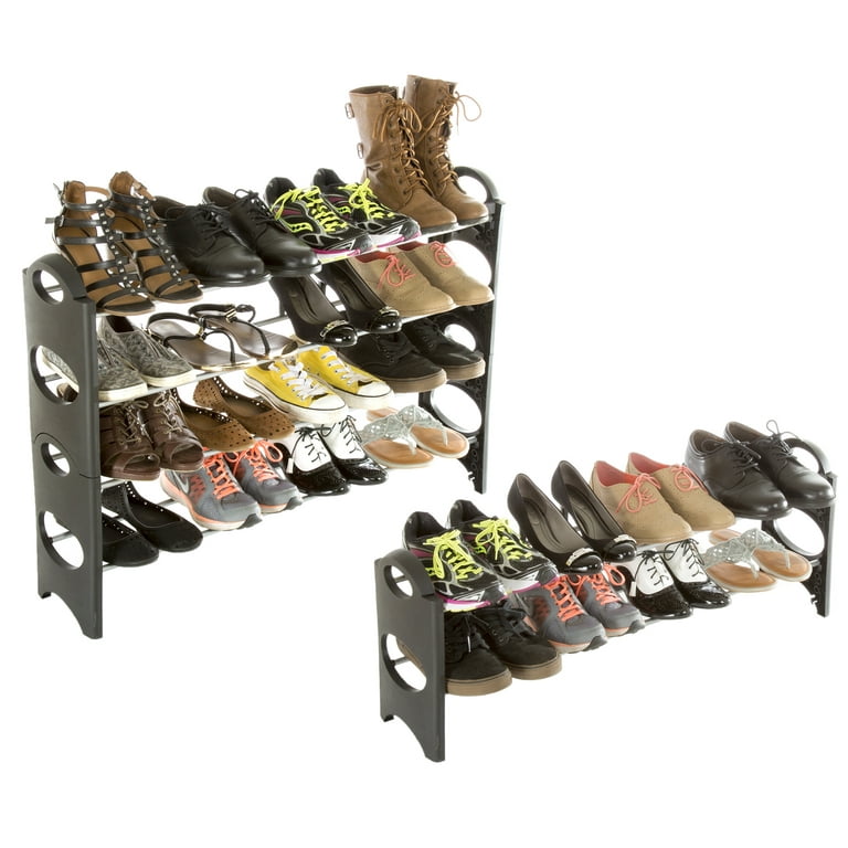 Dscabomlg Shoe Storage 14 Tier Free Standing Shoe Rack Stackable Shoe  Organizer for Closet Plastic Vertical Shoe Holder For Entryway Space Saving
