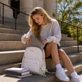 thumbnail image 4 of Btidfty Cute Polka Dot Laptop Backpack Large Capacity Travel Backpack Lightweight Bookbag for Female Elementary & Middle Students (Beige), 4 of 8