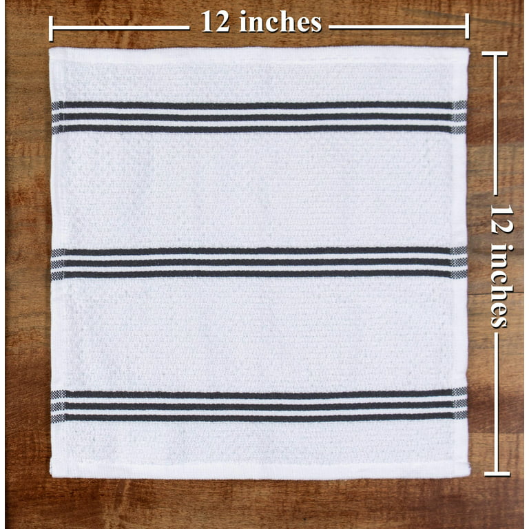  Glynniss Dishcloths Kitchen Highly Absorbent Dish Rags 100%  Cotton Dish Cloths for Washing Dishes, Cleaning (11 x 11 Inches, 12 pcs,  White) : Everything Else