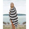 thumbnail image 2 of Simple Black White Checkered Beach Towels Oversized Super Absorbent, Lattice Buffalo Plaid Lightweight Bath Towel Quick Dry Sets For Bathroom/Pool/Rv Camping/Beach Play/Gym Room/Picnic 30"x60", 2 of 8