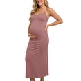 thumbnail image 3 of qolati Maternity Dress Summer Maxi Dresses Spaghetti Strap Scoop Neck Baby Shower Photoshoot Casual Boho Sleeveless Long Sundress S-3XL, 3 of 7