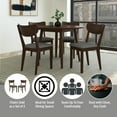 thumbnail image 3 of Hillsdale Furniture San Marino 5 Piece Mid-Mod Round Wood Dining Set, Chestnut, 3 of 5