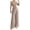 Khaki, variant on Women's Dressy Outfits Set V Neck Blazer Vest and High Waist Wide Leg Pants Elegant Business Office 2 PC Sets Khaki M