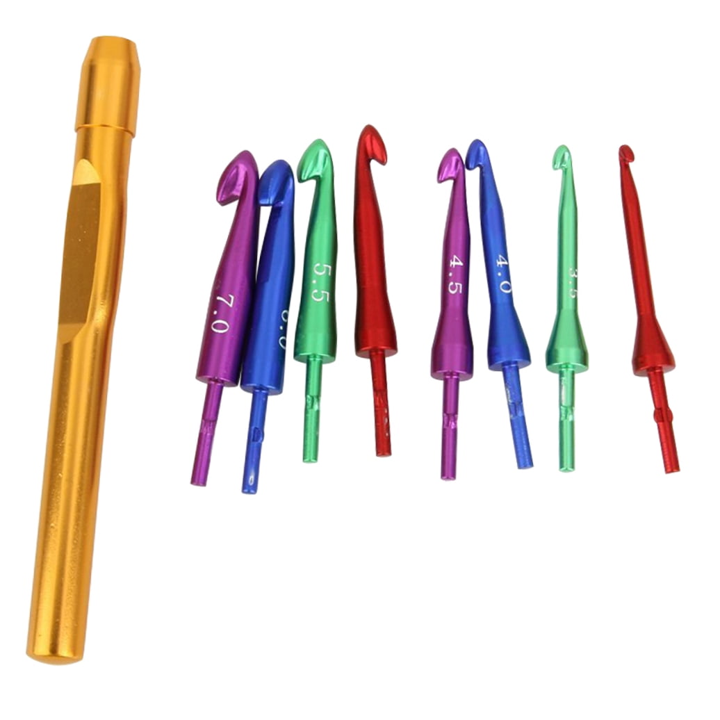 RENACLIPY Knitting Tools Crochet Hook Set Assorted Color Smooth Knitting Easy to Carry