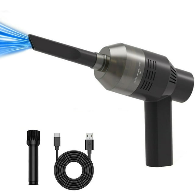 Cordless Air Duster with 2 Nozzle Filter 2000mAh Rechargeable 15000 RPM Keyboard Vacuum Cleaner 18W Silent Electric Air Blower