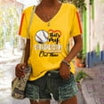thumbnail image 2 of WZXFASHION Haut de Sport Uni pour Femmes, Col en V, Manches Courtes, Liquidation, 2 of 6