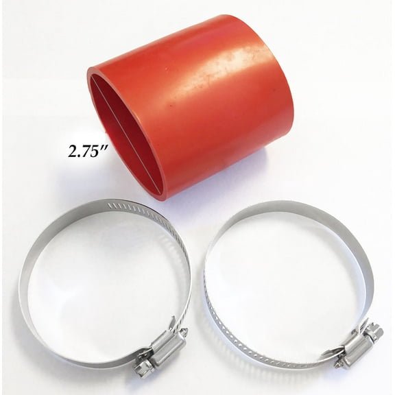 2.75" 70mm Air Intake Intercooler Rubber Coupler With Clamps RED
