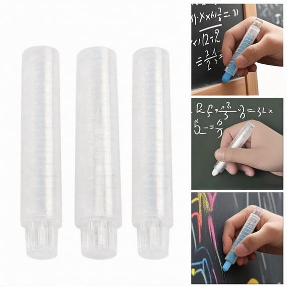 Urbanw Chalk Holders 3 Pack, Sidewalk Chalk Holder, Adjustable Chalk Clips, Plastic Chalk Grip Tool for Outdoor Drawing and Crafts, #01