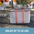 thumbnail image 5 of CleverMade Collapsible 30L Tote Luxe Reusable Grocery Bag & Organizer 1 Pack, Rose Herringbone, 5 of 6