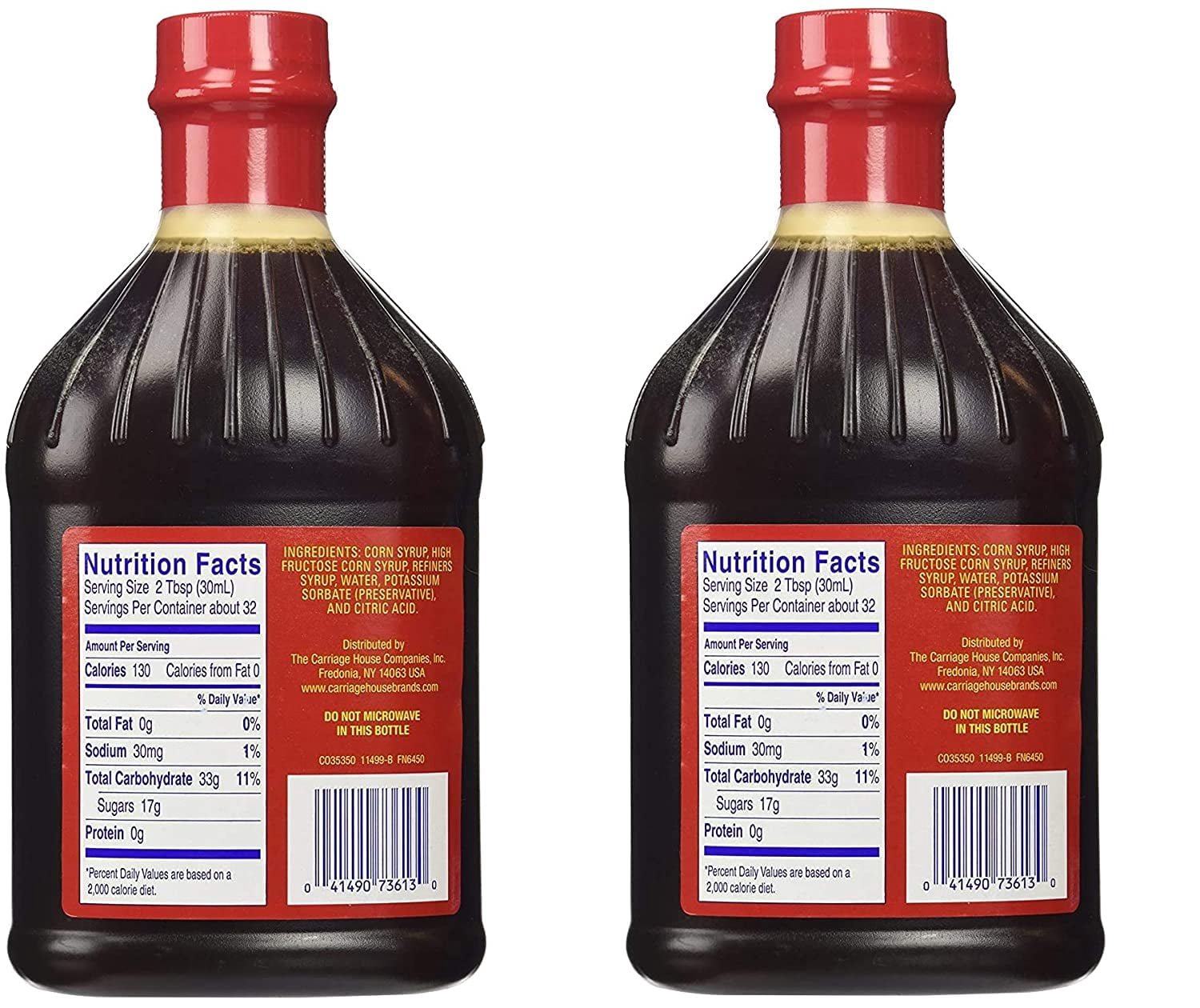 King Syrup 2-Pack  32oz Golden Bottles - 64oz Total