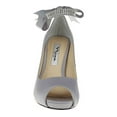 thumbnail image 4 of Womens Nina Karen Rhinestone Ribbon Ankle-Strap Pumps, Royal Silver, 4 of 6