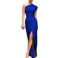 thumbnail image 3 of Prolriy Wedding Guest Dresses for Women Personality Solid Color Dress Simple and Exquisite Design Suitable for All Occasions Maxi Dresses for Women 2024 Womens Dresses Blue XXL, 3 of 3
