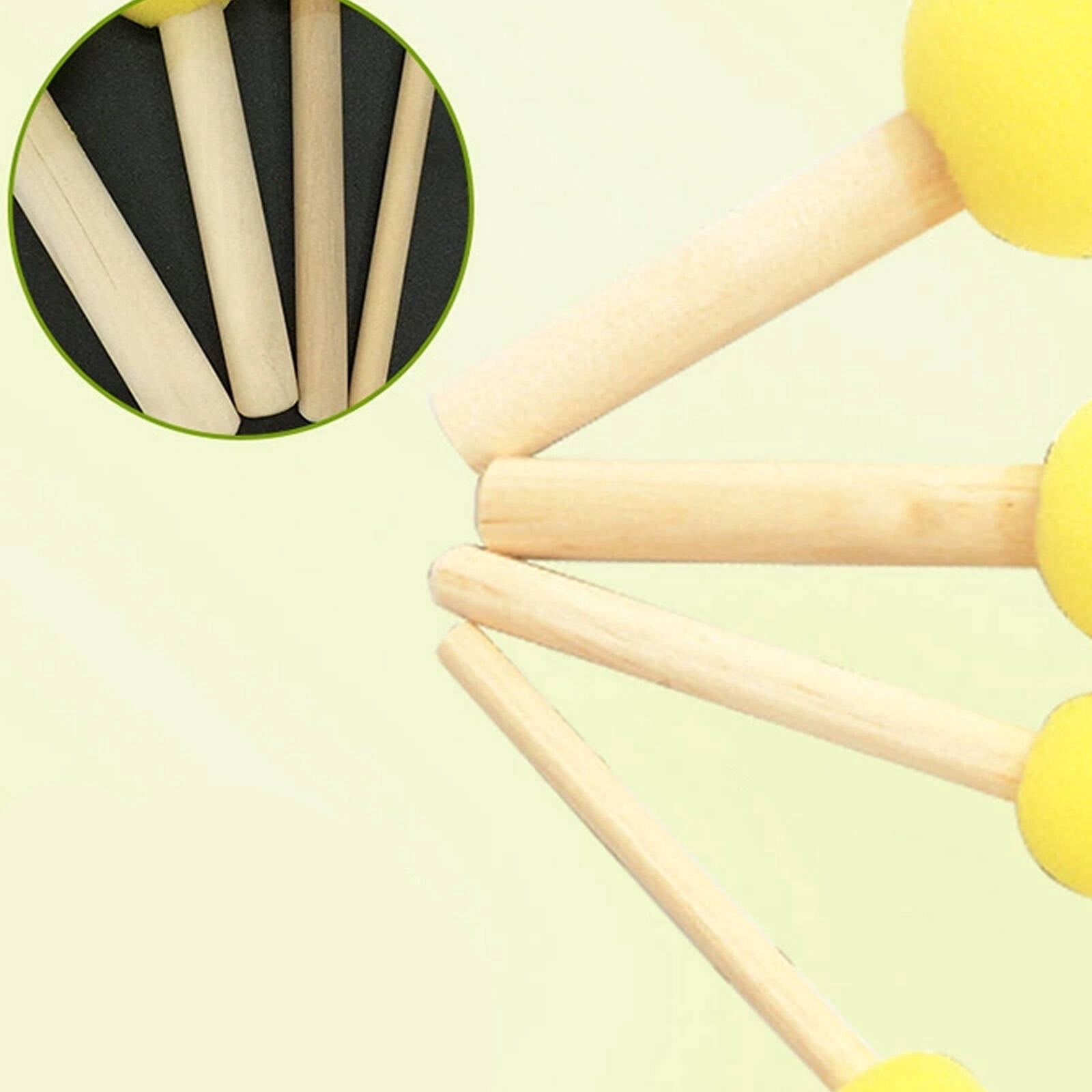 CCOCC 2026 New 4Pcs Foam Paint Brushes Soft Sponge Foam Brush Various Sizes Sponge Paint Brush Style 1 for Painting Crafts Smooth Application Detail Work Easy Cleaning