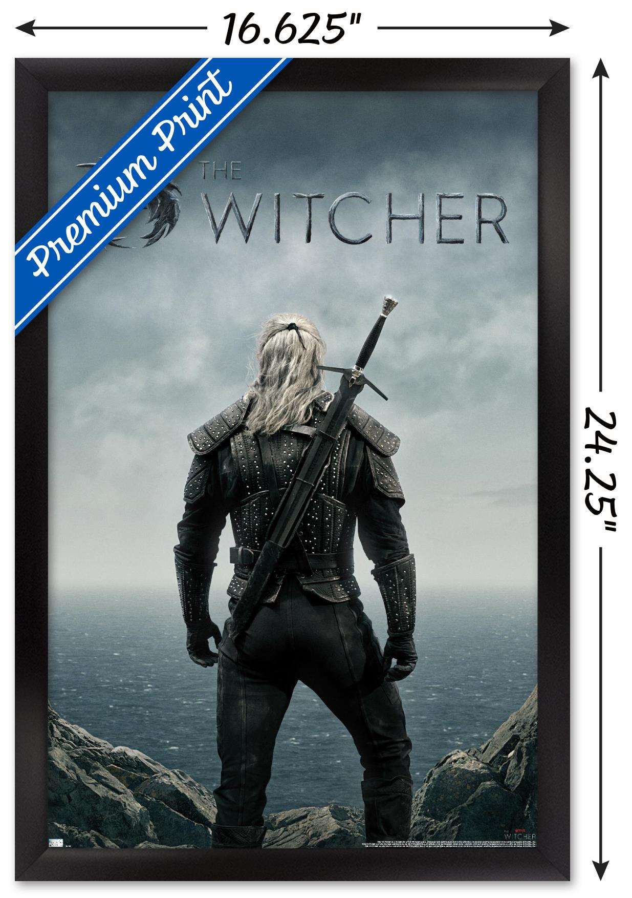 Netflix The Witcher - Teaser Wall Poster, 14.725" x 22.375", Framed