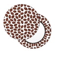 thumbnail image 2 of Bingfone Coffee Rugby Padded Round Bar Stool Cover Cushion with Elastic Fabric Round Chair Seat - Coffee Rugby, 2 of 7