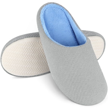 Bergman Kelly Memory Foam Slippers for Women & Men, Super Cushiony Slip-On House Shoes for WFH Comfort (Cush Collection - Scuff Style), US Company