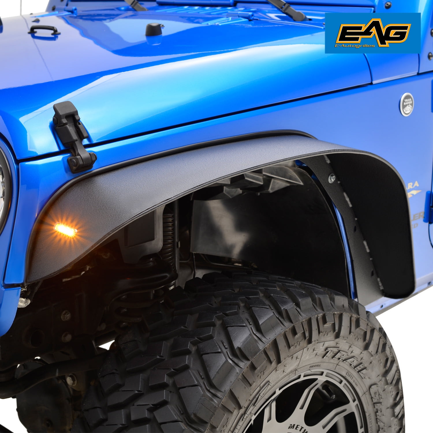 EAG 0718 Jeep Wrangler JK Offroad Stubby Fender Flares Steel4PCS
