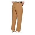 thumbnail image 2 of CALVIN KLEIN Womens Brown Textured Pocketed Hook And Bar Closure Zippered Wide Leg Pants Plus 18W, 2 of 4