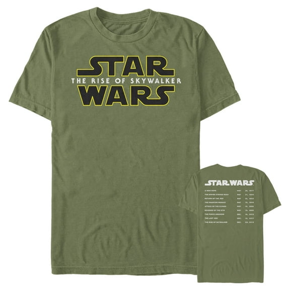 Men's Star Wars: The Rise of Skywalker Classic Movie Premieres Graphic Tee Military Green 3X Large