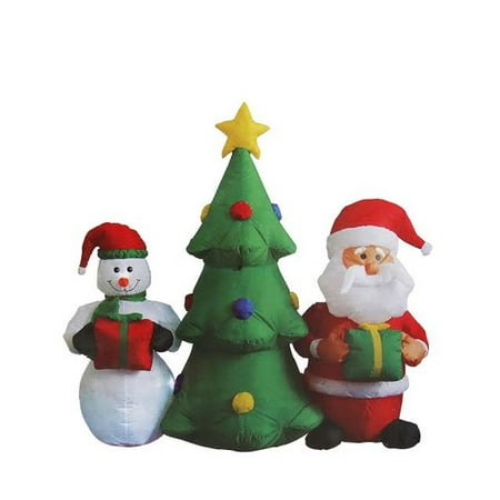 5 inflatable christmas tree with santa claus and snowman 5 inflatable christmas tree with santa claus and snowman