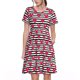 thumbnail image 1 of Disketp Hearts And Lines para Vestido de Manga Corta para Mujeres, Vestidos de Verano para Mujeres, Casual y Holgado para la Playa, 1 of 6