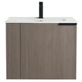 thumbnail image 3 of Fine Fixtures 24" Elmridge Modern Bathroom Vanity with White Ceramic Sink - Wide Open Left Side Shelves - Gray Oak, 3 of 14