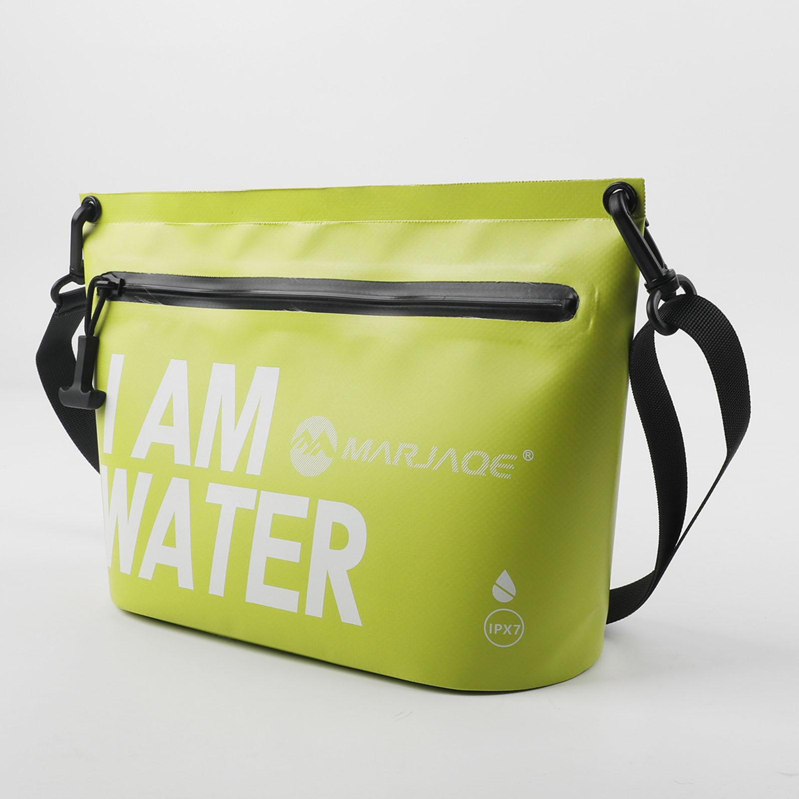 QccHieUs Waterproof Dry Bag Handbag Handle Bag with Adjustable Waist Strap Tote Pouch for Green