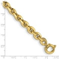 thumbnail image 4 of Auriga Fine Jewelry 14K Yellow Gold Polished Fancy Knife-edge Rolo Link Bracelet 8inch for Women, 4 of 6