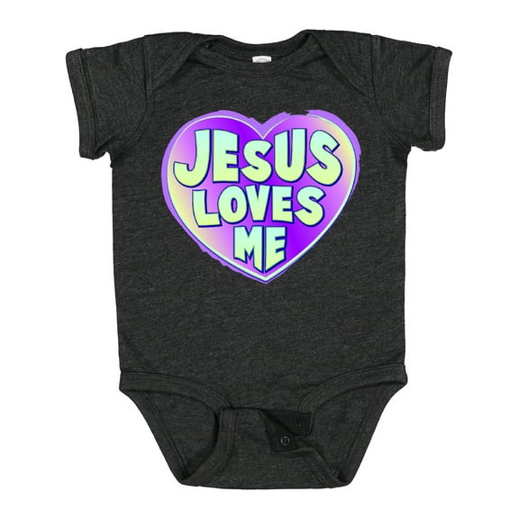Inktastic Jesus Loves Me Boys or Girls Baby Bodysuit
