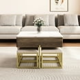thumbnail image 4 of Lift-Top Coffee Table Set with Storage & Matching Ottomans / Complement Various Home Styles, 4 of 6