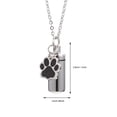 thumbnail image 4 of Collar con urna para cenizas de gato, urna de acero inoxidable para perro, contenedor de cenizas con forma de hueso para mascotas, 4 of 7
