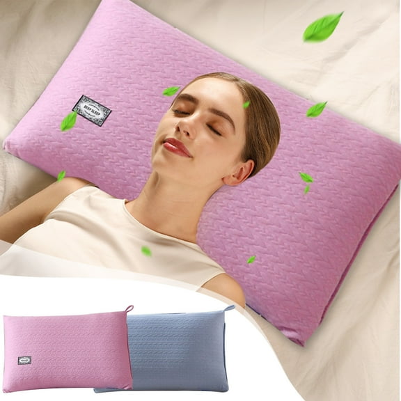 Up to 60% Off,, Bed Pillow Sleeping Pillow, Knitted Summer Cool Pillow, Hotel-grade Soft And Supportive Down Pillow Core, Made Of Skin-friendly Cotton Fabric