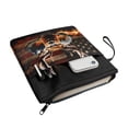 thumbnail image 3 of HELLHERO Book Sleeve Protector Pouch with Handle Polyester Fabric Book Sleeve Protector with Waterproof for Textbooks Book Storage Bag, American Flag Deer, 3 of 8