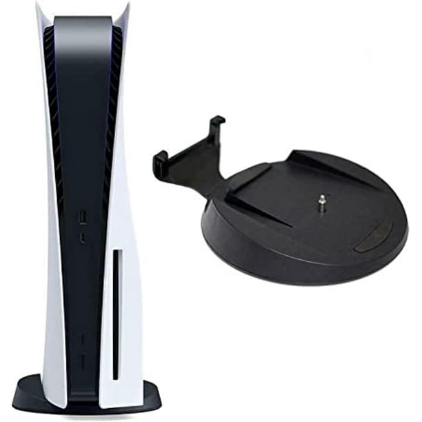 Soporte vertical de repuesto para PS5 con tornillo para 5 consolas edición digital y versión de disco (base ps5 negra)Solo la base