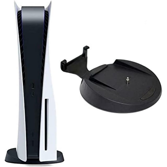 Soporte vertical de repuesto para PS5 con tornillo para 5 consolas edición digital y versión de disco (base ps5 negra)