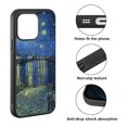 thumbnail image 2 of WIRESTER Shockproof Soft Rubber Cover Case for Apple iPhone 15 Pro Max 6.7" 2023 (NOT FIT Apple iPhone 15 Pro 6.1" 2023), Starry Night Over The Rhone, 2 of 5