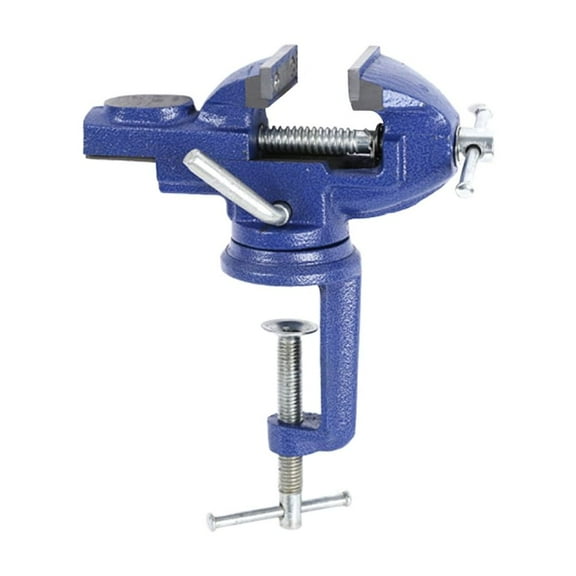 OUNONA  60 Mm Household Vise Carving Portable Foldable Vice Work Blue