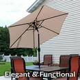 thumbnail image 3 of Sunnydaze 84" Beige Solid Octagon Market Umbrella, 3 of 13