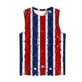 thumbnail image 4 of Aloohaidyvio American Flag Tank Tops Women Patriotic Shirt 4th of July Top Stars Stripes Print Sleeveless T-Shirt USA Flag Tee Tops, 4 of 5