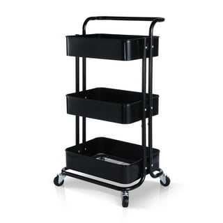  Vtopmart 3 Tier Rolling Cart with Wheels and 6 PCS