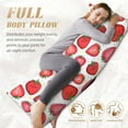 thumbnail image 3 of Yiaed Body Pillow Cover, Ultra Soft Microfiber Pillowcases, Breathable Long Pillow Case, Envelope Closure-Hand Drawn Strawberry (20x54 inch)（Pillow core not included）, 3 of 5
