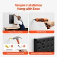 thumbnail image 6 of KFFKFF Metal Pegboard Panels, 24" x 12", Set of 2, Durable Steel Wall Organizer for Tools, Garage, Office, Kitchen, and Craft Room, Black, 6 of 8