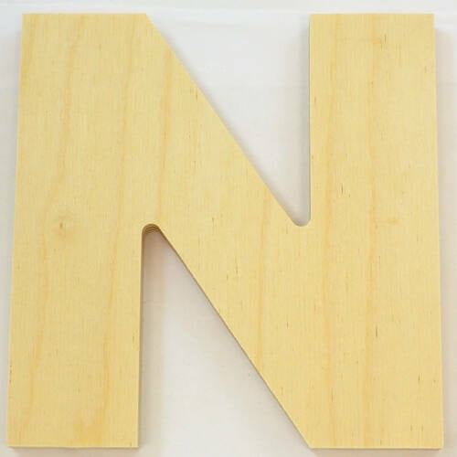 Package of 1, 8 Inch X 1" Thickness Baltic Birch Wood Letter "N" in The Arial Font | Thick | Upper Case for Art & Craft Project, Made in USA