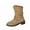 Khaki, variant on Women's Fashion Casual Belt Buckle Thick Heel Matching Artifact Fall And Winter Style Fashion Casual Trend Knee-High Thick-Soled Boots Black 7