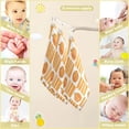thumbnail image 3 of SKYSONIC 3 PCS Abstract Pumpkins Plaid Baby Muslin Washcloths, Autumn Watercolor Face Towel Burp Cloths Ultra Soft Absorbent Cotton Bath Wipes Towels for Newborn Boys Girls, 3 of 7