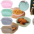 thumbnail image 2 of Square Silicone Air Fryer Liners - 7 Inch Reusable Air Fryer Pot - Air Fryer Accessories - Air Fryer Inserts for 4 to 7 QT Oven Microwave Accessories, 2 of 4